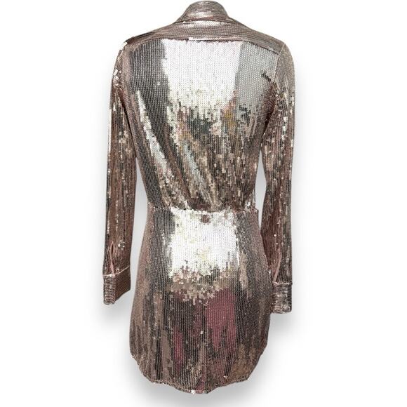 Free People Sophie Sequin Mini Dress in Champagne Size XS - Picture 3 of 9